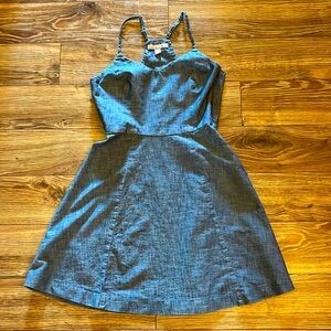 Banana Republic Chambray Tank Dress Women's 0 Excellent Condition